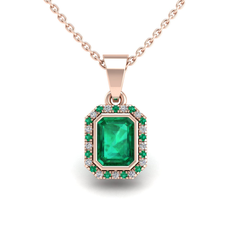 Divine Halo Pendant - Emerald Emerald