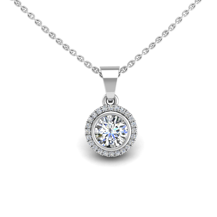 Divine Halo Pendant - Diamond Round