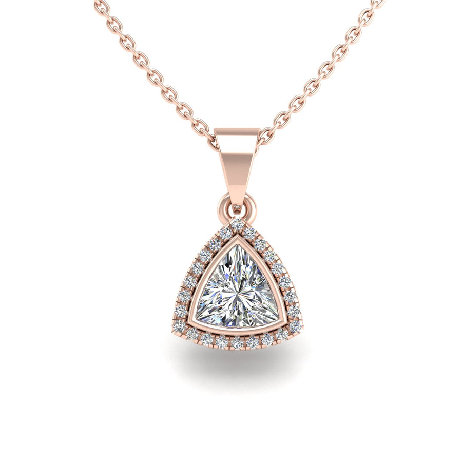 Divine Halo Pendant - Diamond Trillion