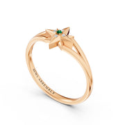 Orialis North Star Ring - Emerald Round