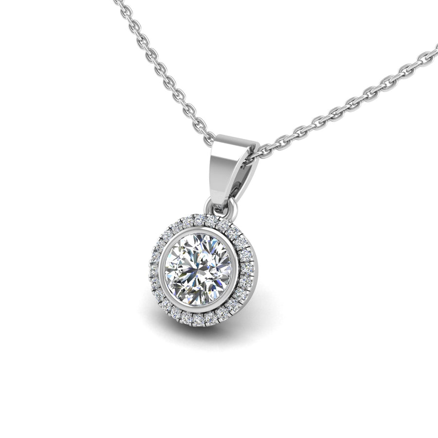 Divine Halo Pendant - Diamond Round