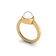 Celestial Solitaire Ring - Pearl Round