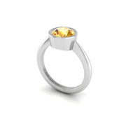 Celestial Solitaire Ring - Yellow Sapphire Round
