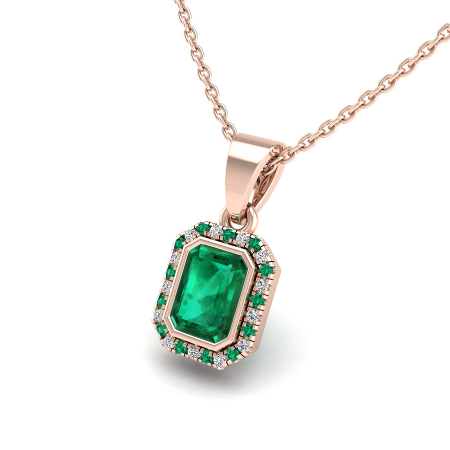 Divine Halo Pendant - Emerald Emerald