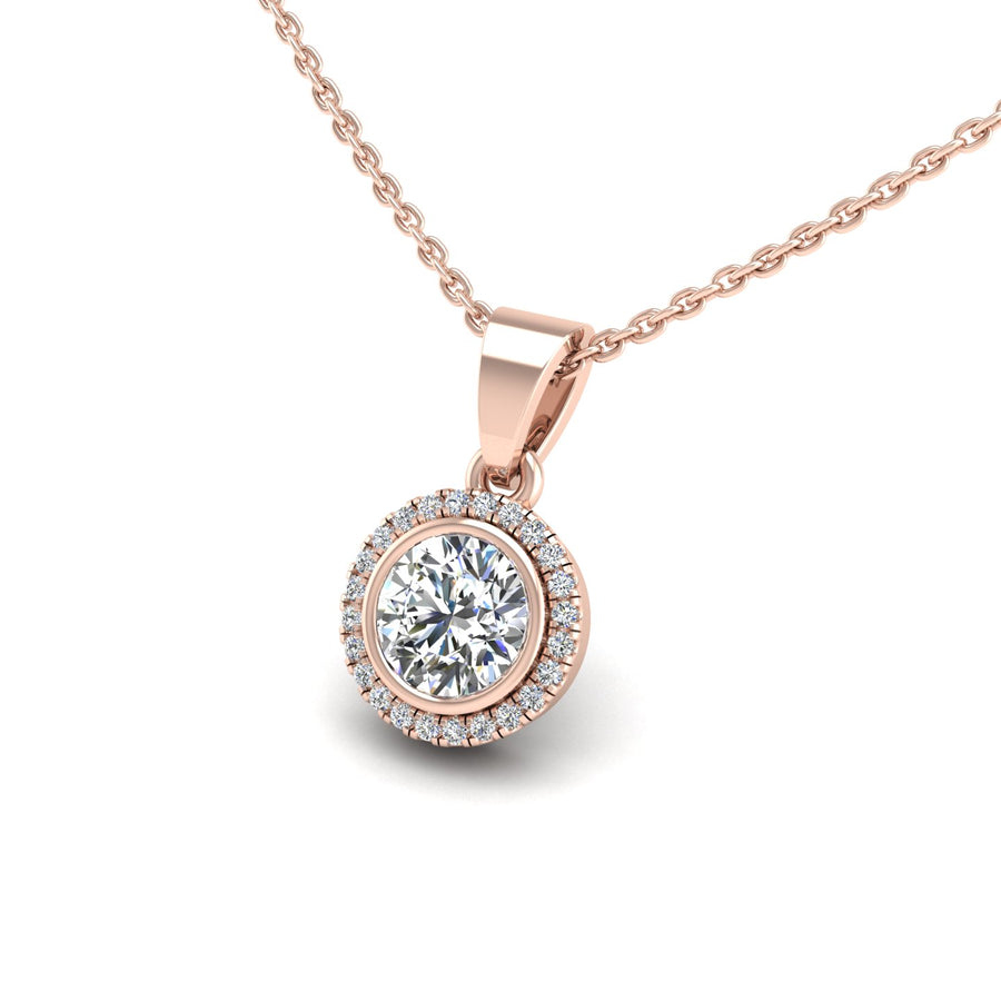 Divine Halo Pendant - Diamond Round