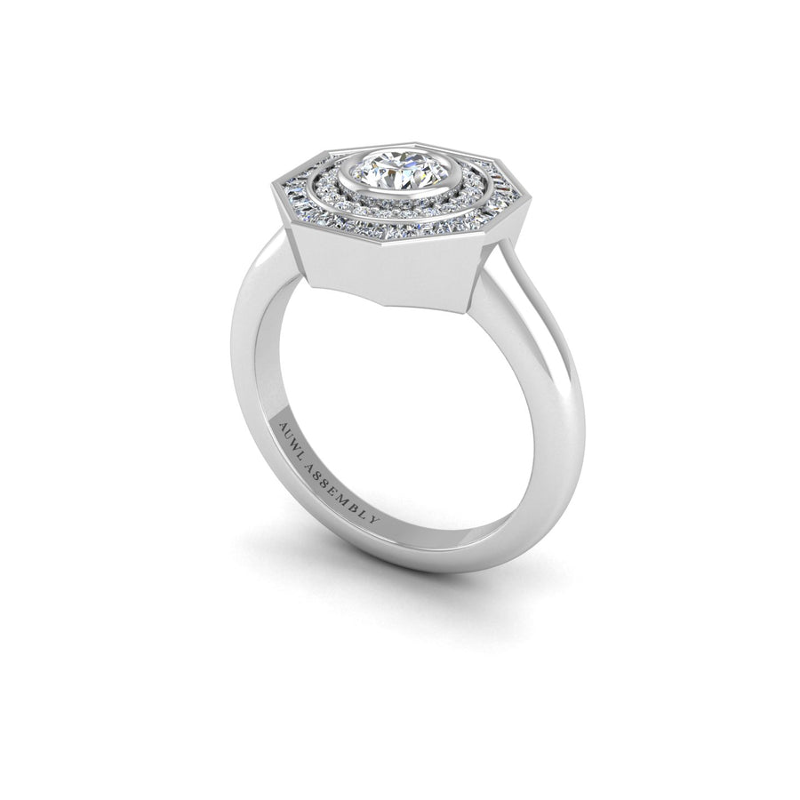 Target Diamond Ring in White Gold- AUWL Assembly