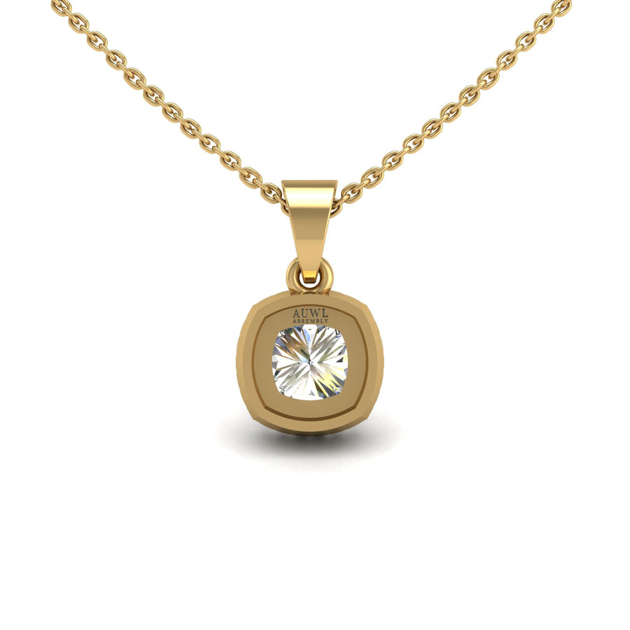 Divine Halo Pendant - Diamond Cushion