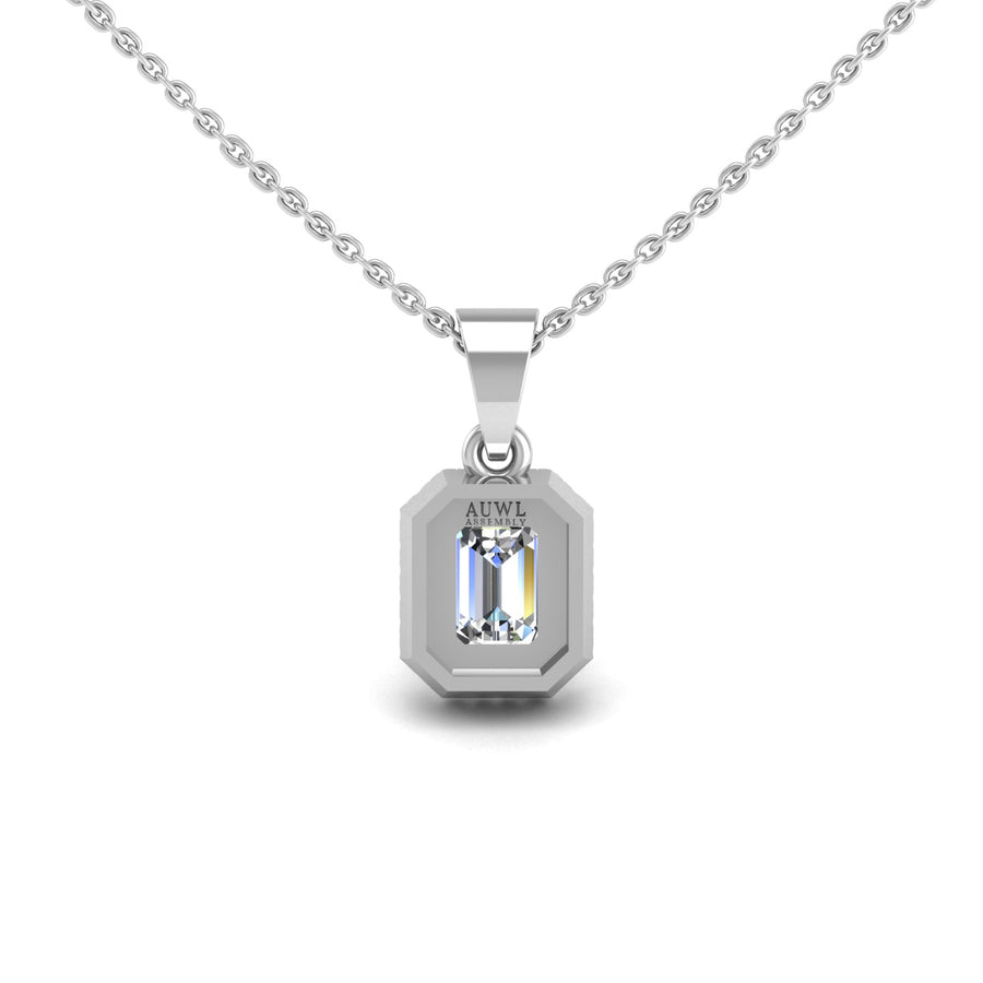 Divine Halo Pendant - Diamond Emerald