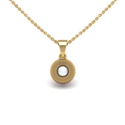 Divine Halo Pendant - Pearl-Ruby Round