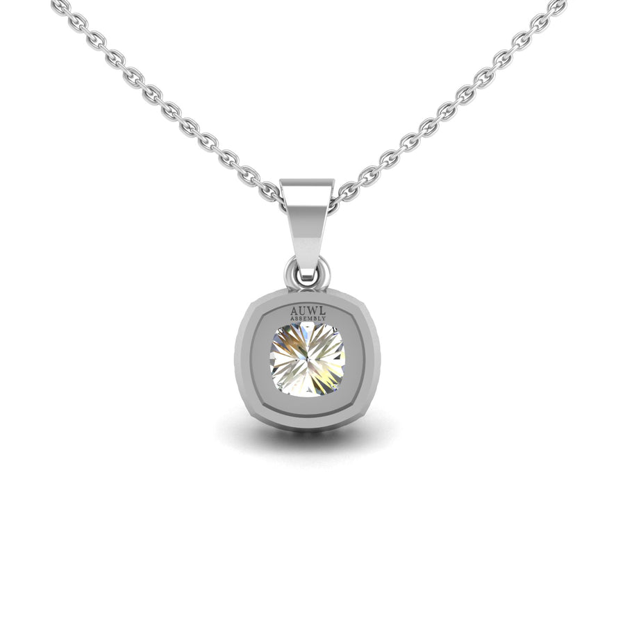 Divine Halo Pendant - Diamond Cushion
