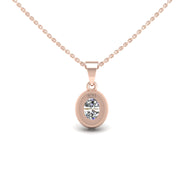 Divine Halo Pendant - Diamond Oval