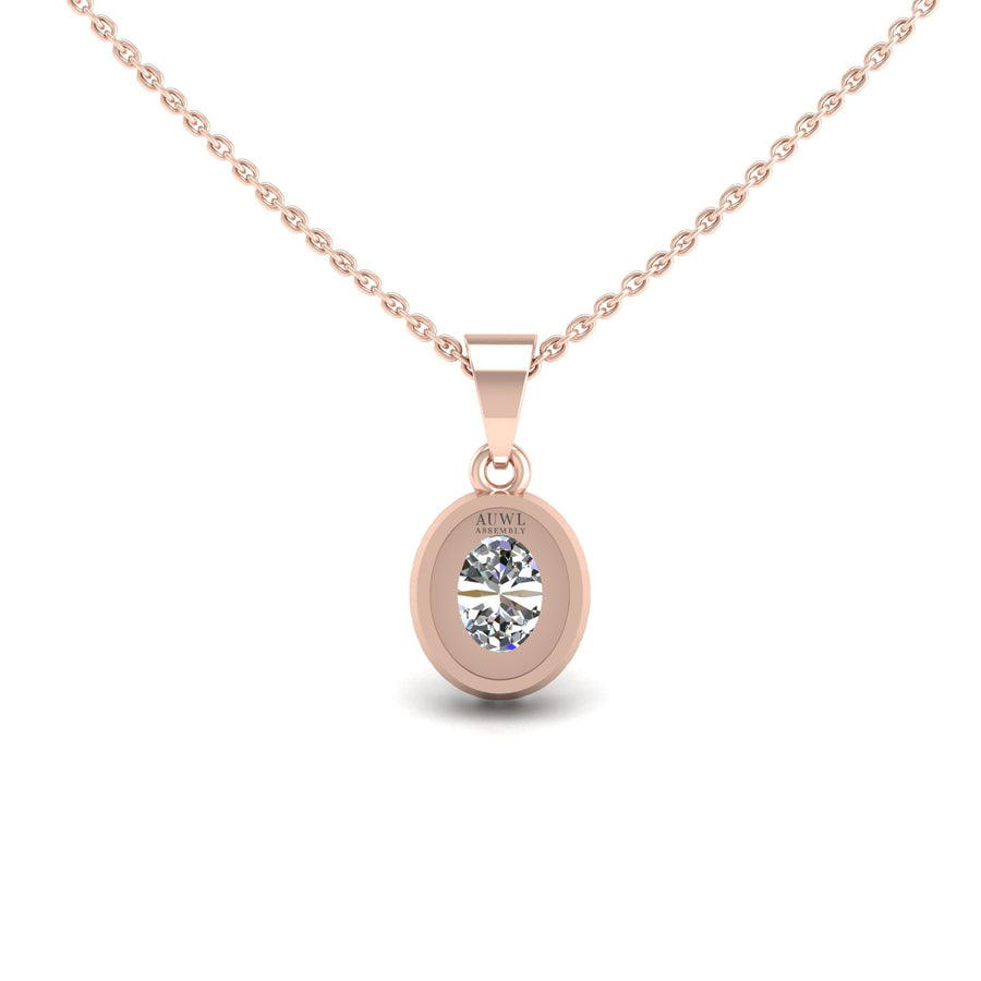 Divine Halo Pendant - Diamond Oval