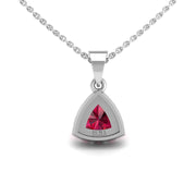 Divine Halo Pendant - Ruby Trillion