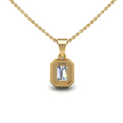 Divine Halo Pendant - Diamond Emerald