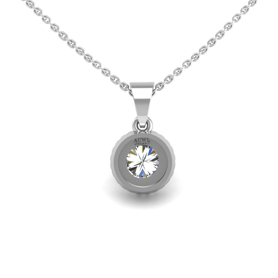 Divine Halo Pendant - Diamond Round