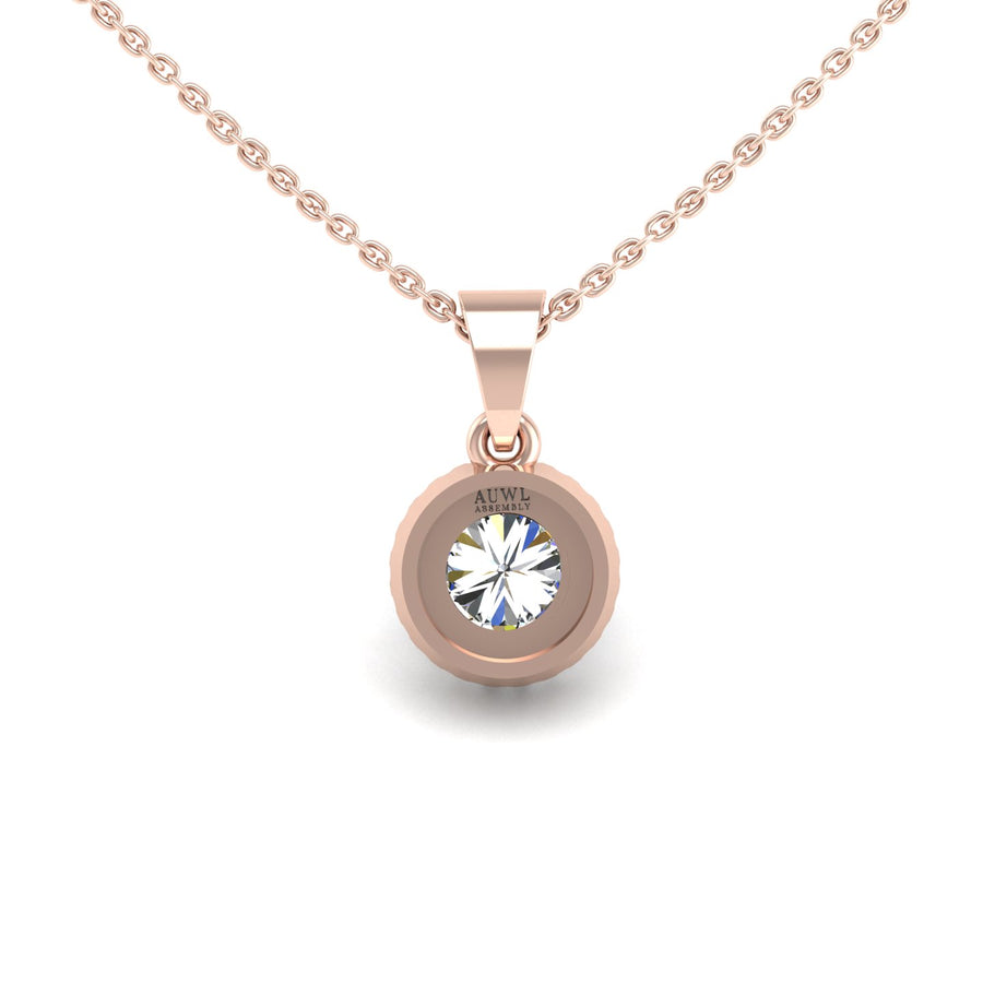 Divine Halo Pendant - Diamond Round