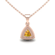 Divine Halo Pendant - Yellow Sapphire Trillion