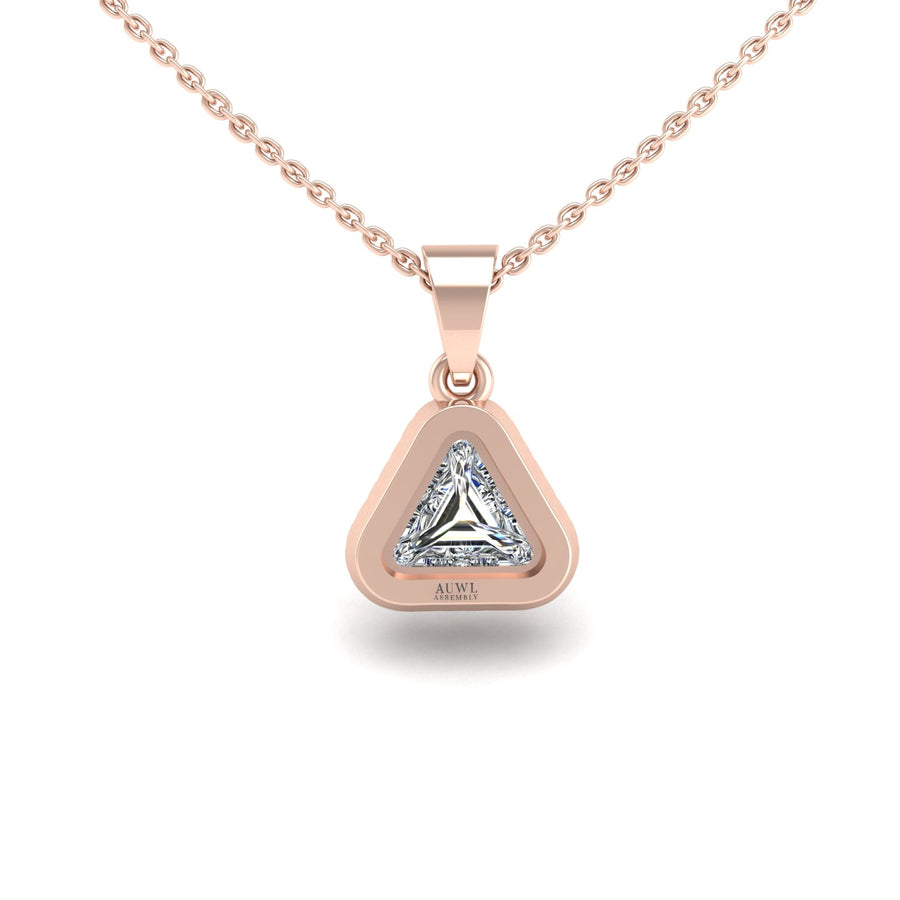 Divine Halo Pendant - Diamond Trillion