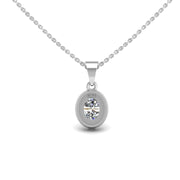 Divine Halo Pendant - Diamond Oval