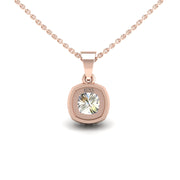 Divine Halo Pendant - Diamond Cushion