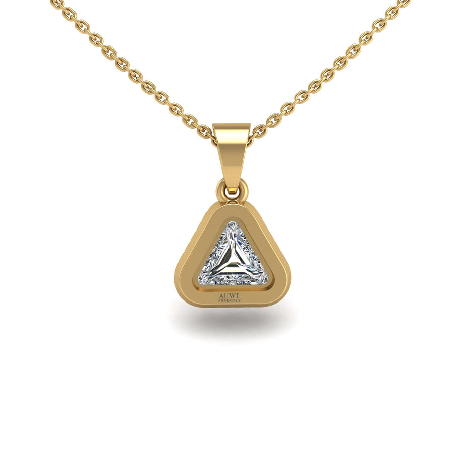 Divine Halo Pendant - Diamond Trillion