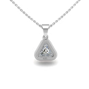 Divine Halo Pendant - Diamond Trillion