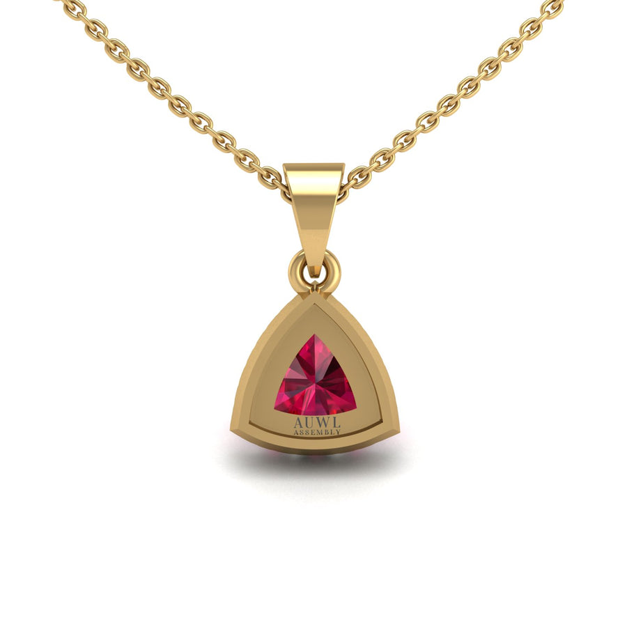 Divine Halo Pendant - Ruby Trillion