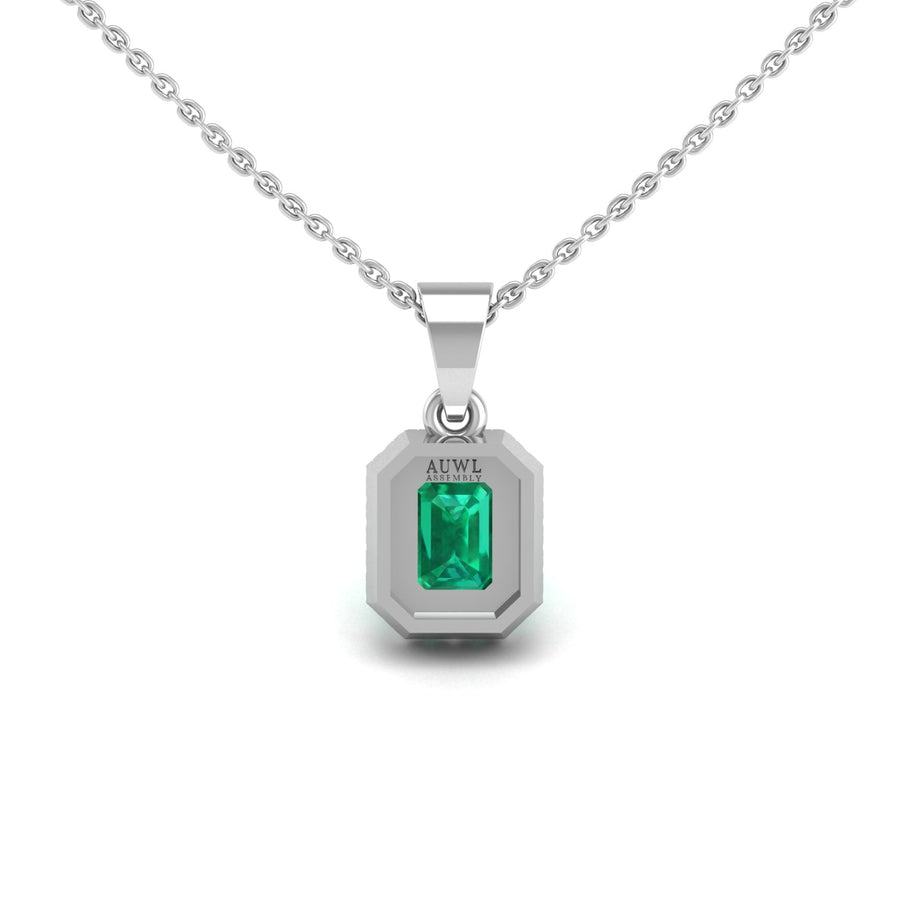 Divine Halo Pendant - Emerald Emerald