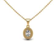 Divine Halo Pendant - Diamond Oval