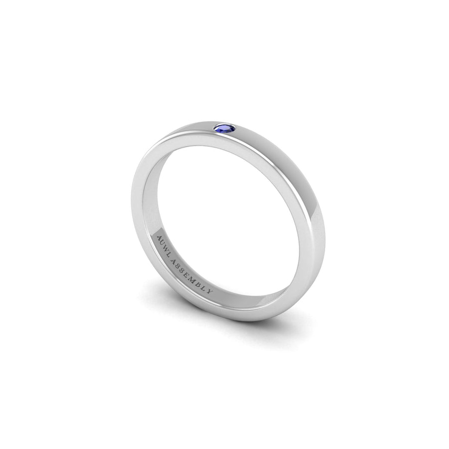 Single Stone Band in White Gold |  AUWL Assembly