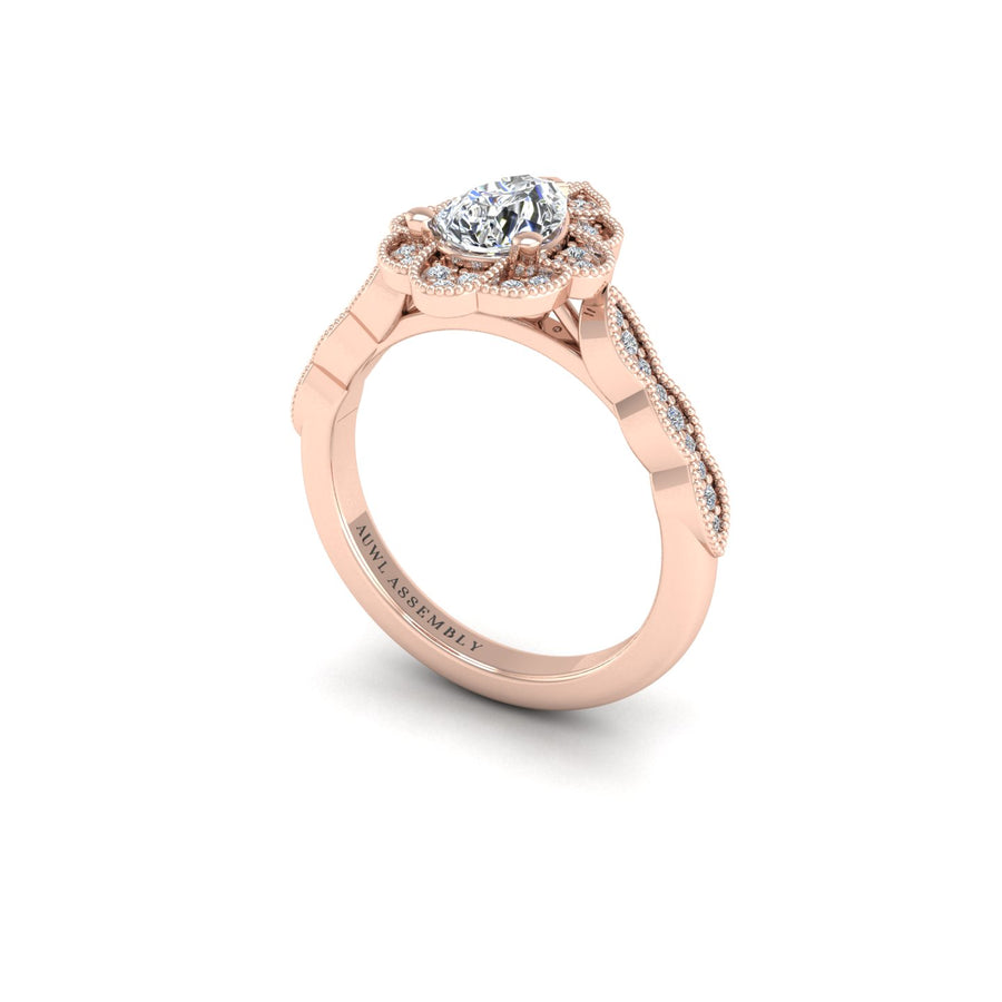 Bridal Engagement Ring in Rose Gold- AUWL Assembly
