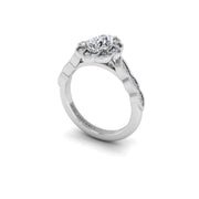 Bridal Engagement Ring in White Gold- AUWL Assembly