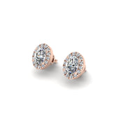 Diamond Stud Earrings in Oval Cut 18k rose gold, Zodiac Birthstone Ring, designed for women, perfect astrology jewelry from Celestial Vibe collection at AUWL assembly