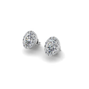 Diamond Stud Earrings in Oval Cut 18k white gold, Zodiac Birthstone Ring, designed for women, perfect astrology jewelry from Celestial Vibe collection at AUWL assembly