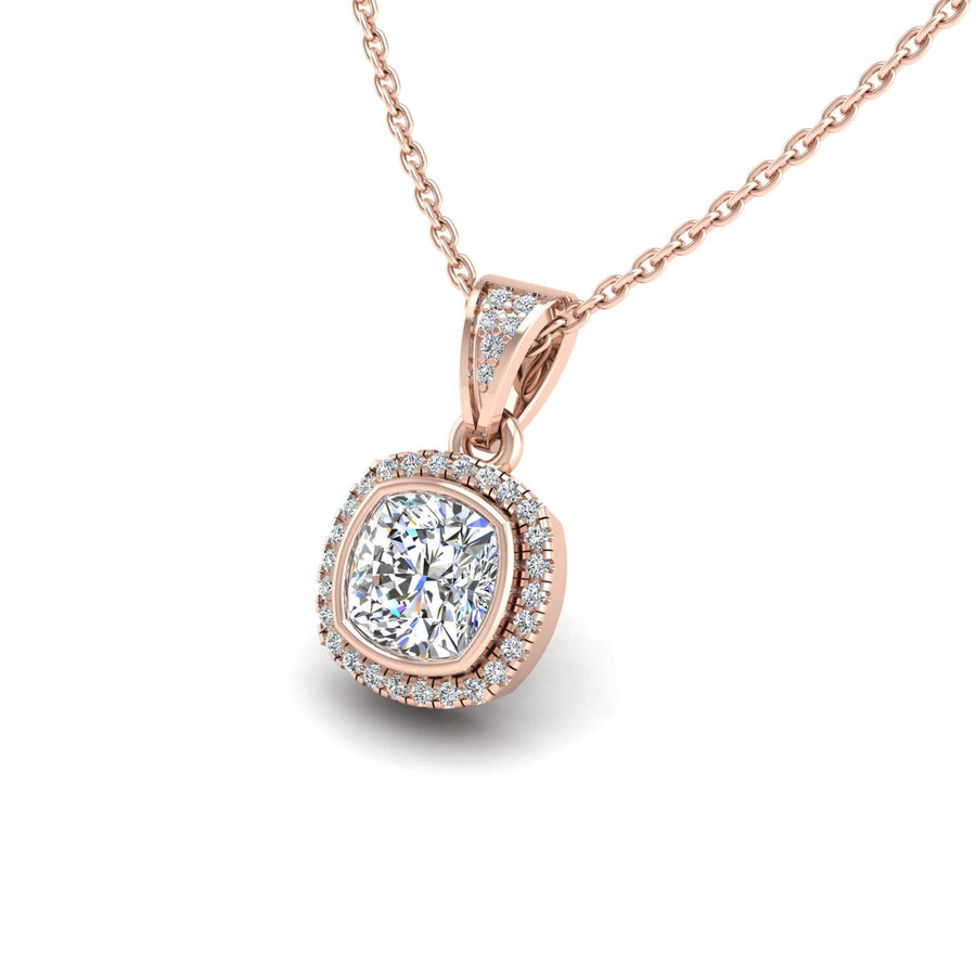 18k rose gold Zodiac birthstone gold chain necklace with diamond gemstone, designed for women, perfect astrology jewelry from Celestial Vibe collection at AUWL Assembly