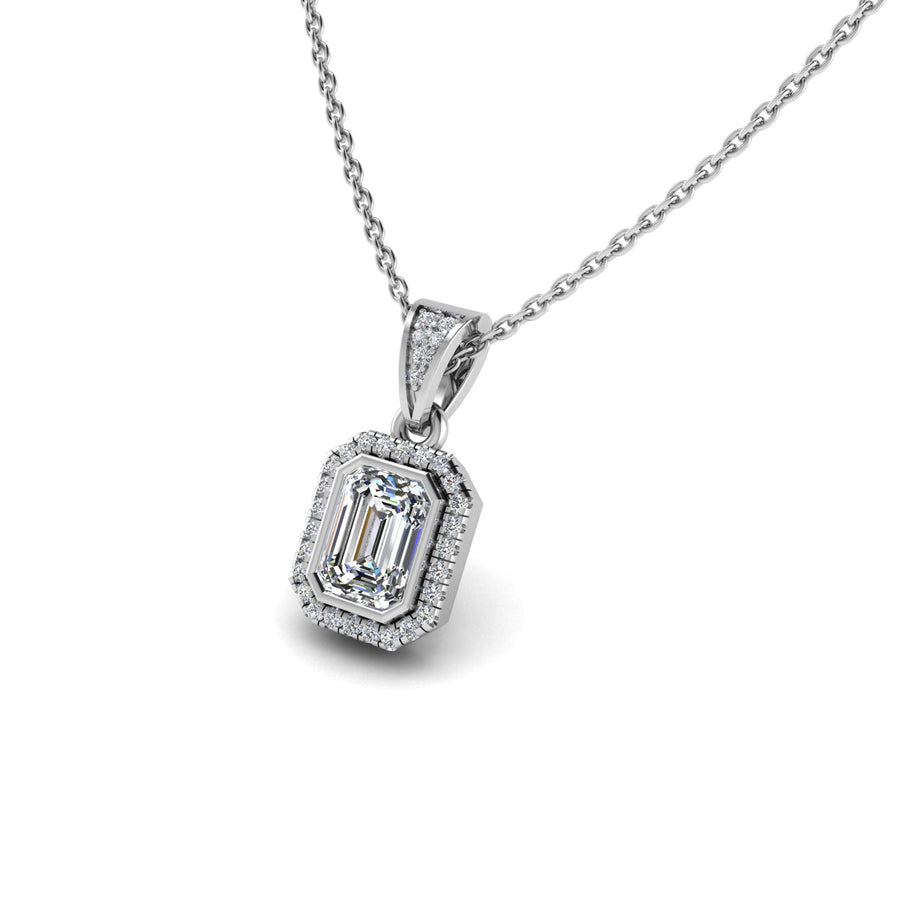 18k white gold Zodiac birthstone gold chain necklace with diamond gemstone, designed for women, perfect astrology jewelry from Celestial Vibe collection at AUWL Assembly