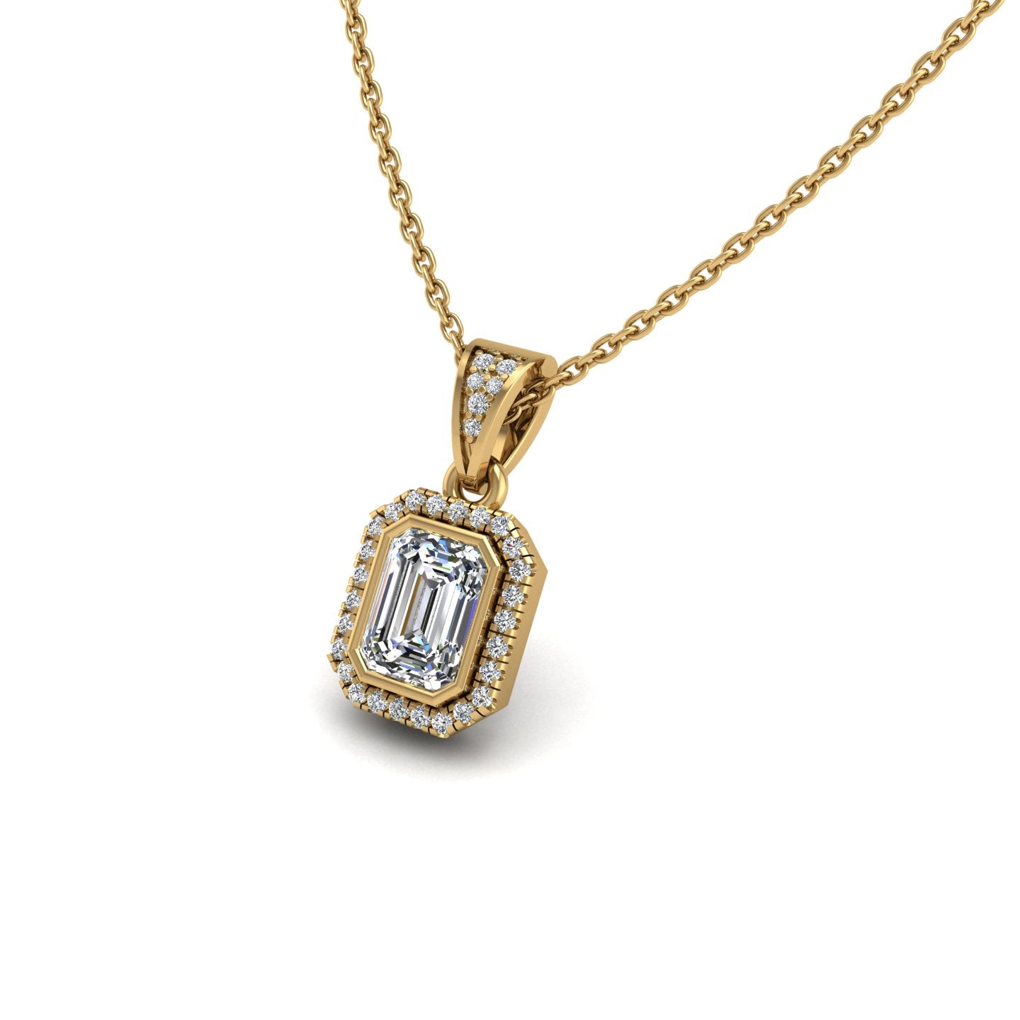 18k yellow gold Zodiac birthstone gold chain necklace with diamond gemstone, designed for women, perfect astrology jewelry from Celestial Vibe collection at AUWL Assembly
