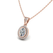 18k rose gold Zodiac birthstone gold chain necklace with diamond gemstone, designed for women, perfect astrology jewelry from Celestial Vibe collection at AUWL Assembly