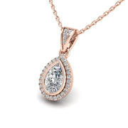 18k rose gold Zodiac birthstone gold chain necklace with diamond gemstone, designed for women, perfect astrology jewelry from Celestial Vibe collection at AUWL Assembly