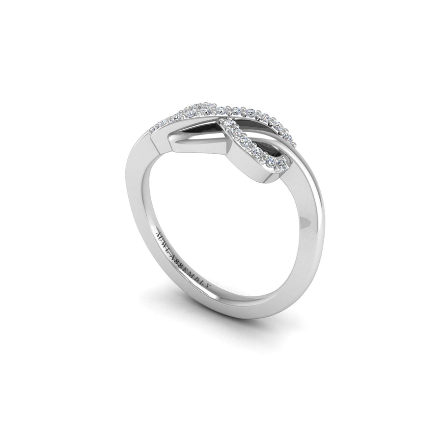 Diamond Senza Fine Infinity Diamond Engagement Ring in White Gold- AUWL Assembly