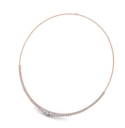 Diamond Tennis Necklace in Rose Gold at AUWL Assembly