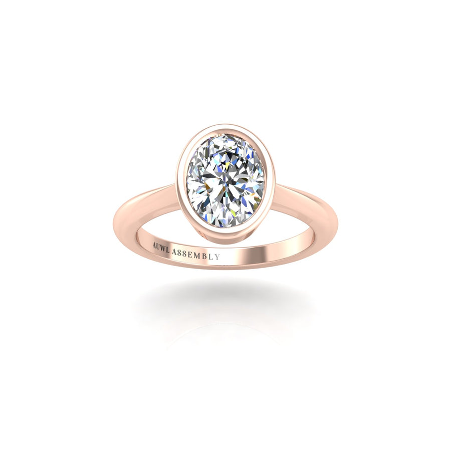 Celestial Solitaire Ring - Diamond Oval