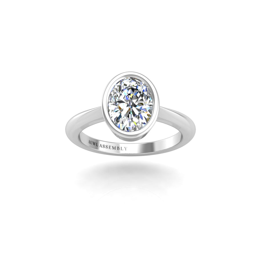 Celestial Solitaire Ring - Diamond Oval