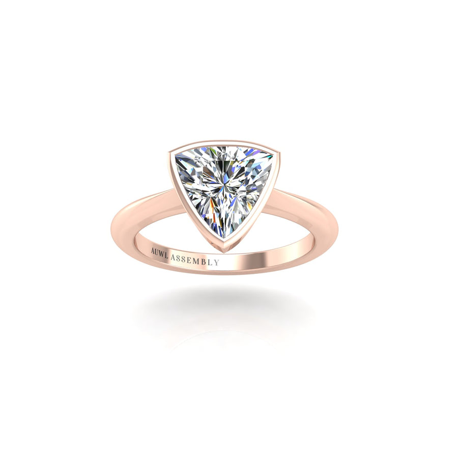 Celestial Solitaire Ring - Diamond Trillion
