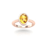 Celestial Solitaire Ring - Yellow Sapphire Oval