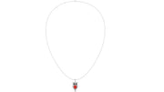 Mercuria - Pechaka Owl Pendant - Red Coral Oval