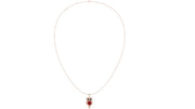 Mercuria - Pechaka Owl Pendant - Ruby Oval