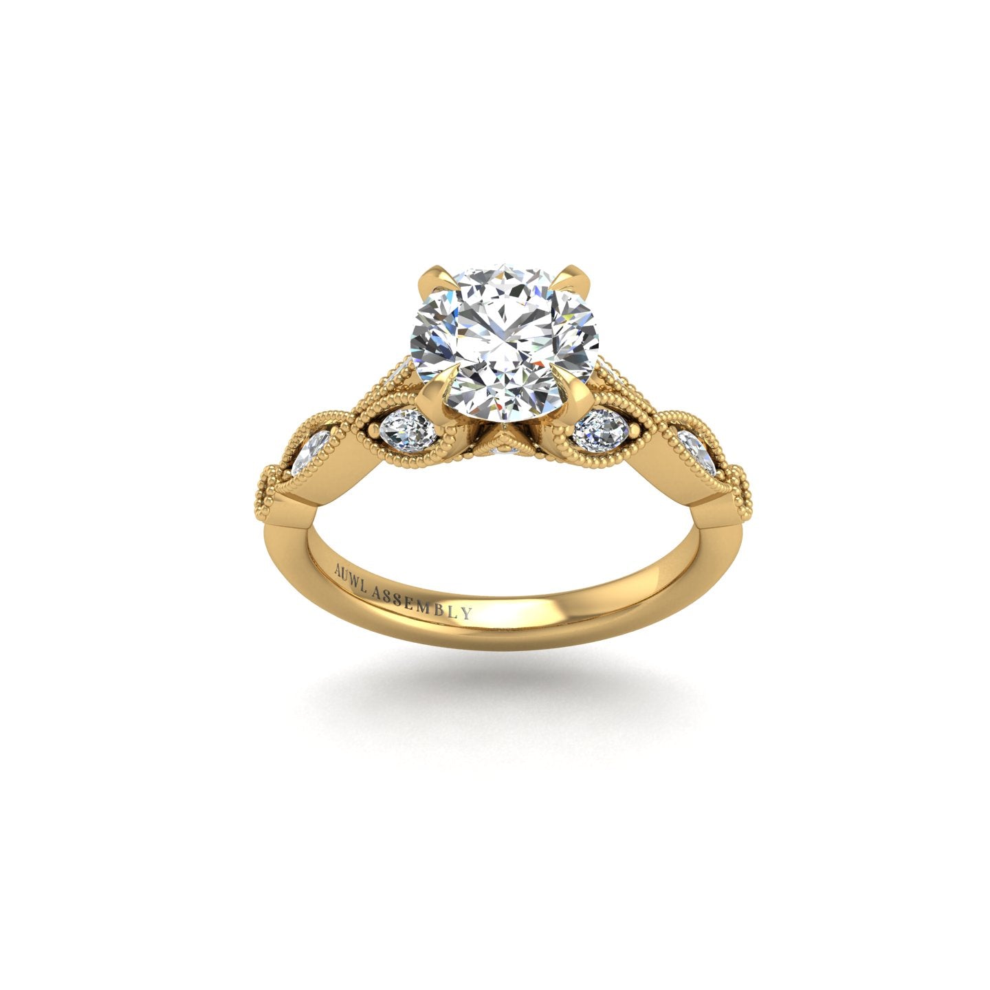 Flos Amoris Floral Ring - Diamond Round