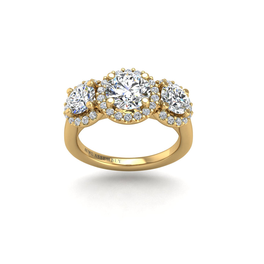 Crown of Love Garland Ring - Diamond Round