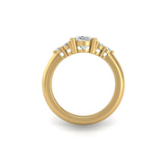 Galaxy Trefoil Ring - Diamond Oval